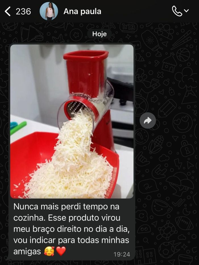 Print de WhatsApp da cliente Ana Paula