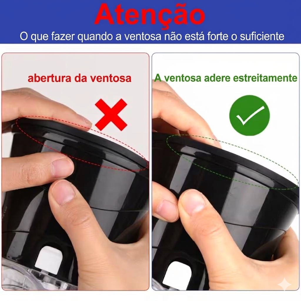 Como fixar a ventosa na bancada