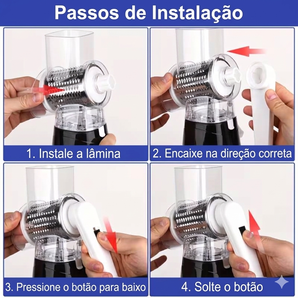 Passo a passo de instalação da lâmina